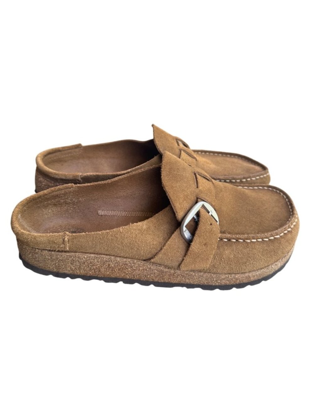 Birkenstock Boston Footbed Suede Clogs Brown Size 37 US W 6 Narrow Fit